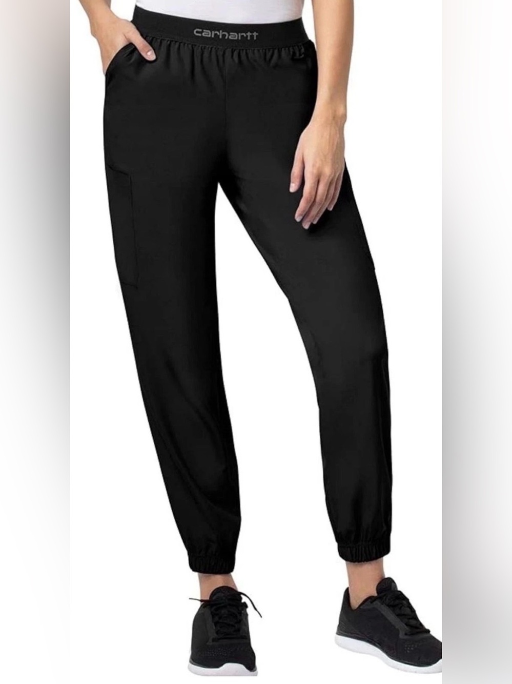 Carhartt Force Black Cargo Jogger Scrub Pants Women’s Medium Petite